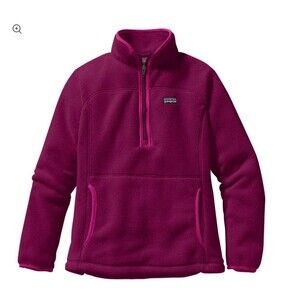 Patagonia Synchilla Marsupial Magenta Youth Size XL (14) Pullover 1/2 Zip Fleece
